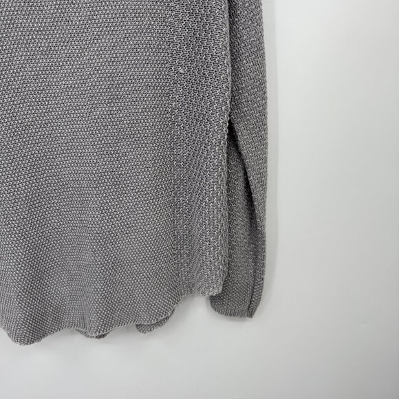 Eileen Fisher Linen sweater long sleeve crew neck rounded hemline woman’s size M - Picture 10 of 13